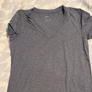 GAP Fit Charcoal V-Neck Short Sleeve Tee